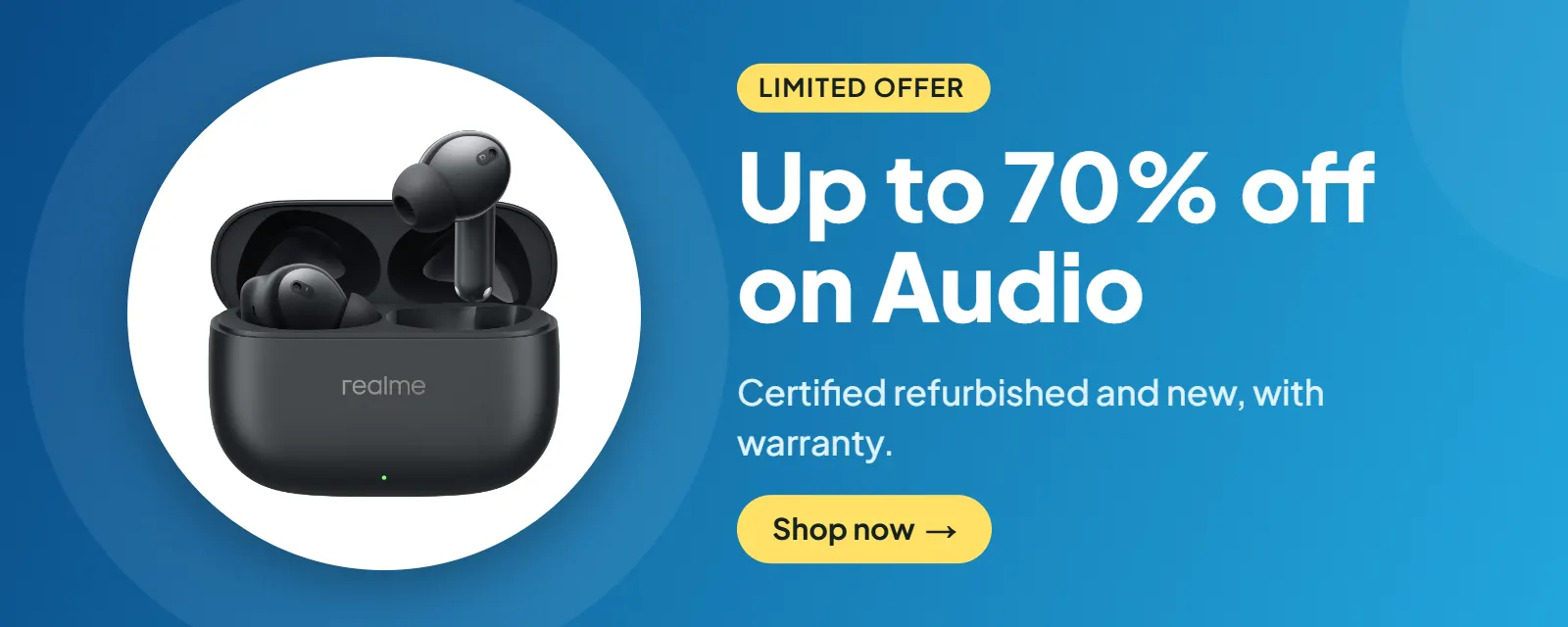 Up to 70% off on Audio