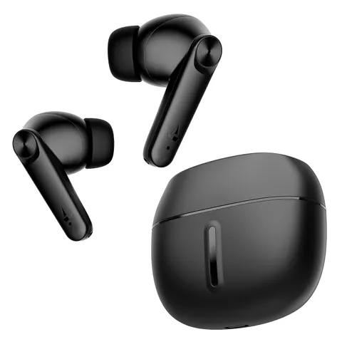 Boat Airdopes 200 Plus Truly Wireless in Ear Buds with 100 Hours Playback, Quad Mics ENx Tech, 13mm Drivers, Beast Mode (50ms Low Latency), ASAP Charge (5 Min = 60 Min), IWP Tech, BT v5.3 (Carbon Black)
