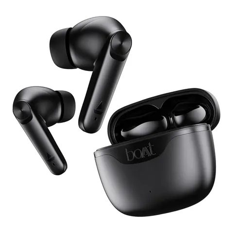 Boat Airdopes 207 TWS in Ear Earbuds with 50 Hrs Playtime, Quad Mics with ENx Tech, ASAP Charging, IWP Tech, Beast Mode with 50 ms Low Latency, Bluetooth V5.3, USB Type-C Port & IPX5 (Carbon Black)