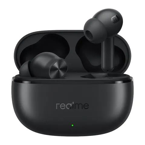 realme Buds T200x True Wireless Earbuds with 12.4mm Dynamic Bass Drivers, 25 dB ANC, Quad Mic, 45ms Latency, Up to 48 Hrs Playback, Fast Charge, IP55 Rated, BT 5.4 (Pure Black)